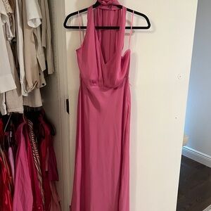 Zara Pink Halter Midi Dress